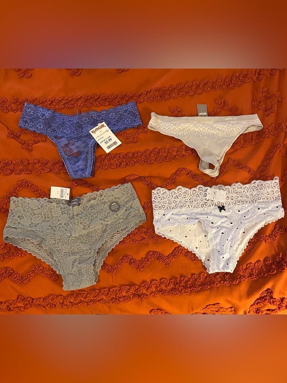 NWT aerie lace underwear/thong bundle